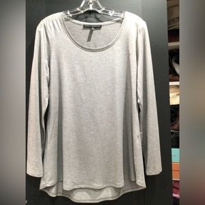 White House Black Market shimmering long sleeved crew neck top